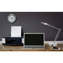 Alera Adjustable LED Task Lamp with USB Port, 11w x 6.25d x 26h, Brushed Nickel Product Image 