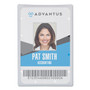 Advantus Clear ID Card Holder, Horizontal, Clear 2.31" x 3.69" Holder, 2.13" x 3.38" Insert, 25/Pack Product Image 