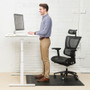 Deflecto Ergonomic Sit-Stand Chair Mat for Multi-surface - Workstation - 53" Length x 45" Width x 0.800" Depth - Rectangular - Foam - Black Product Image 