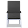 Alera metaLounge Series High-Back Guest Chair, 24.6" x 26.96" x 42.91", Black Seat, Black Back, Silver Base Product Image 
