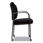 Alera IV Series Fabric Back/Seat Guest Chairs, 24.8" x 22.83" x 32.28", Black Seat, Black Back, Black Base, 2/Carton Product Image 
