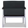 Alera metaLounge Series Bariatric Guest Chair, 30.51" x 26.96" x 33.46", Black Seat, Black Back, Silver Base Product Image 