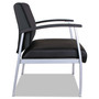 Alera metaLounge Series Bariatric Guest Chair, 30.51" x 26.96" x 33.46", Black Seat, Black Back, Silver Base Product Image 