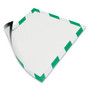 Durable DURAFRAME Security Magnetic Sign Holder, 8.5 x 11, Green/White Frame, 2/Pack Product Image 