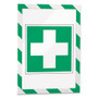 Durable DURAFRAME Security Magnetic Sign Holder, 8.5 x 11, Green/White Frame, 2/Pack Product Image 