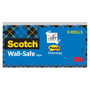 Scotch Wall-Safe Tape, 1" Core, 0.75" x 66.66 ft, Clear, 6/Pack Product Image 