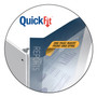 Stride QuickFit Landscape Spreadsheet Round Ring View Binder, 3 Rings, 1.5" Capacity, 11 x 8.5, White Product Image 