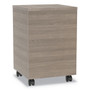 Linea Italia Urban Mobile File Pedestal, Left or Right, 2-Drawers: Box/File, Legal/A4, Natural Walnut, 16" x 15.25" x 23.75" Product Image 