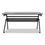 Alera Flip and Nest Table Base, 55.88w x 23.63d x 28.5h, Black Product Image 
