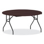 Alera Round Wood Folding Table, 59" Diameter x 29.13h, Mahogany Product Image 