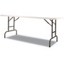 Alera Adjustable Height Plastic Folding Table, Rectangular, 72w x 29.63d x 29.25 to 37.13h, White Product Image 