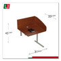 Linea Italia Study Carrell Add On, 1-Leg, 31.25 x 23.25 x 45.25, Cherry Product Image 