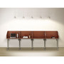 Linea Italia Study Carrell Add On, 1-Leg, 31.25 x 23.25 x 45.25, Cherry Product Image 