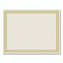 Great Papers! Foil Border Certificates, 8.5 x 11, Ivory/Gold with Channel Gold Border, 12/Pack Product Image 