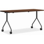 HON Between Nesting Table | Rectangle | 30"D x 60"W | Shaker Cherry Laminate - Rectangle Top - Flip Base - 60" Table Top Width x 30" Table Top Depth x 1.13" Table Top Thickness - 29" Height - Shaker Cherry, Laminated, Black Paint Product Image 