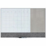 U Brands 3N1 Magnetic Glass Dry-Erase Monthly Calendar Board - 36" (3 ft) Width x 24" (2 ft) Height - Gray Tempered Glass Surface - White Aluminum Frame - Rectangle - Horizontal - Magnetic - 1 Each - (UBR3197U0001) Product Image 