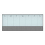 U Brands 3N1 Magnetic Glass Dry Erase Combo Board, Weekly Planning, 36 x 25 (Actual Size: 36 x 15.25), Gray/White Surface, White Frame Product Image 