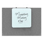 U Brands Cubicle Glass Dry Erase Board, 12" x 12", White Surface Product Image 