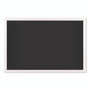 U Brands Magnetic Chalkboard with Decor Frame, 30" x 20", Black Surface, White Wood Frame Product Image 