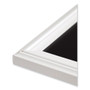 U Brands Magnetic Chalkboard with Decor Frame, 30" x 20", Black Surface, White Wood Frame Product Image 