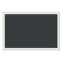 U Brands Magnetic Chalkboard with Decor Frame, 30" x 20", Black Surface, White Wood Frame Product Image 