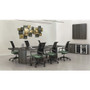 Mayline Gray Laminate Medina Conference Tabletop - 1" Height x 84" Width x 48" Depth - Beveled Edge - Finish: Gray Steel Laminate, Silver - Stain Resistant, Water Resistant, Abrasion Resistant, Grommet, Durable - For Conference Room Product Image 