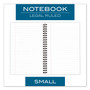 Cambridge Wirebound Business Notebook, 1-Subject, Wide/Legal Rule, Black Linen Cover, (80) 8 x 5 Sheets View Product Image