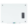 MasterVision Magnetic Glass Dry Erase Board - 48" (4 ft) Width x 72" (6 ft) Height - White Glass Surface - Rectangle - Horizontal/Vertical - Magnetic Product Image 