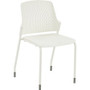 Safco Next Stack Chair - White Seat Color - Polypropylene Seat Material - White Back Color - Polypropylene Back Material - Tubular Steel Frame Material Product Image 