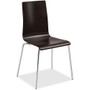 Safco Bosk Stack Chair - Espresso Seat Color - Plywood Seat Material - Espresso Back Color - Plywood Back Material - Chrome Plated Steel Frame Material Product Image 
