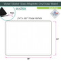 Floortex Viztex Glacier White Multi-Purpose Grid Glass Dry-Erase Board 24" x 36" - 36" (3 ft) Width x 24" (2 ft) Height - White Tempered Glass Surface - Rectangle - Horizontal/Vertical - Magnetic Product Image 
