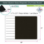 Floortex Viztex Glacier White & Black Plan & Grid Glass Dry-Erase Board - 17" x 23" - 17" (1.4 ft) Width x 23" (1.9 ft) Height - White Tempered Glass Surface - Rectangle - Magnetic Product Image 