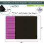 Floortex Viztex Glacier Violet & Black Plan & Grid Glass Dry-Erase Board - 17" x 23" - 17" (1.4 ft) Width x 23" (1.9 ft) Height - Violet Tempered Glass Surface - Rectangle - Magnetic Product Image 