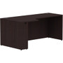 Lorell Essentials Series Left Corner Credenza - 29.5" Height x 36" Width x 24" Depth x 72" Length Credenza, x 1" Thickness Top - Finish: Espresso Laminate Product Image 