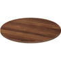 Lorell Chateau Series Round Conference Tabletop - x 1.4" Thickness x 48" Diameter - Reeded Edge - Finish: Walnut Laminate Product Image 