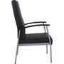 Lorell High-Back Healthcare Guest Chair - Vinyl Seat Material - Vinyl Back Material - Powder Coated Silver Frame Color - Steel Frame Material - High Back Product Image 