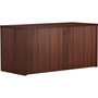 Lorell Essentials Series Wall-Mount Hutch - 17" Height x 36" Width x 15" Depth, x 1" Thickness Bottom Panel, x 1" Thickness Side Panel, x 0.6" Thickness Back Panel - Band Edge - Material: Laminate - Finish: Espresso Laminate Product Image 