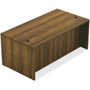 Lorell Chateau Series Rectangular desk - 30" Height x 59" Width x 29.5" Depth Table, x 1.5" Thickness Table Top - Reeded Edge - Material: P2 Particleboard - Finish: Walnut Laminate - Durable, Modesty Panel, Grommet Product Image 