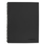 Mead Action Planner Business Notebook - Twin Wirebound - 9.50" Height x 7.5" Width x 0.6" Length - Black Cover - Pocket, Pen Loop, Perforated, Dual-sided Pocket, Bungee - Recycled Product Image 