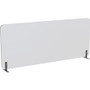 Lorell Acoustic Desktop Privacy Panel - 70.9" Width x 23.6" Height - Polyester Fiber - Light Gray Product Image 