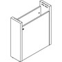Lorell Prominence 2.0 Modular Table Base with Door - Espresso Base - 28" Height x 24" Width x 8" Depth - Assembly Required Product Image 