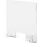 Lorell Social Distancing Barrier w/Pass-Through Cutout - Clear Product Image 