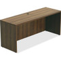 Lorell Chateau Series Credenza - 30" Height x 70.9" Width x 23.6" Depth Credenza, x 1.5" Thickness Top - Reeded Edge - Material: P2 Particleboard - Finish: Walnut, Laminate - Durable, Grommet, Cord Management, Modesty Panel Product Image 