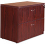 Lorell Chateau Series Lateral File - 2-Drawer - 30" Height x 36" Width x 22" Depth Lateral File, x 1.5" Thickness Top - 2 - Reeded Edge - Material: Laminate - (LLR34312) Product Image 