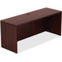 Lorell Chateau Series Credenza - 30" Height x 66.1" Width x 23.6" Depth Credenza, x 1.5" Thickness Top - Reeded Edge - Material: P2 Particleboard - Finish: Mahogany, Laminate - Durable, Grommet, Cord Management, Modesty Panel Product Image 