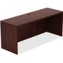 Lorell Chateau Series Credenza - 30" Height x 66.1" Width x 23.6" Depth Credenza, x 1.5" Thickness Top - Reeded Edge - Material: P2 Particleboard - Finish: Mahogany, Laminate - Durable, Grommet, Cord Management, Modesty Panel Product Image 