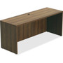 Lorell Chateau Series Credenza - 30" Height x 66.1" Width x 23.6" Depth Credenza, x 1.5" Thickness Top - Reeded Edge - Material: P2 Particleboard - Finish: Walnut, Laminate - Durable, Grommet, Cord Management, Modesty Panel Product Image 