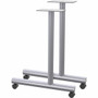 Lorell Training Table C-Leg Table Base with 2" Casters - Metallic Silver C-leg Base - 27" Height x 1.50" Width x 22" Depth Product Image 