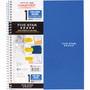 Five Star Wirebound Notebook with Two Pockets, 1-Subject, Medium/College Rule, Randomly Assorted Cover Color, (100) 11 x 8.5 Sheets View Product Image