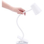 Bostitch Adjustable LED Clamp Light - 5.20 W LED Bulb - Adjustable, Flexible Neck, Adjustable Head - Silicone - Desk Mountable, Wall Mountable - White Product Image 